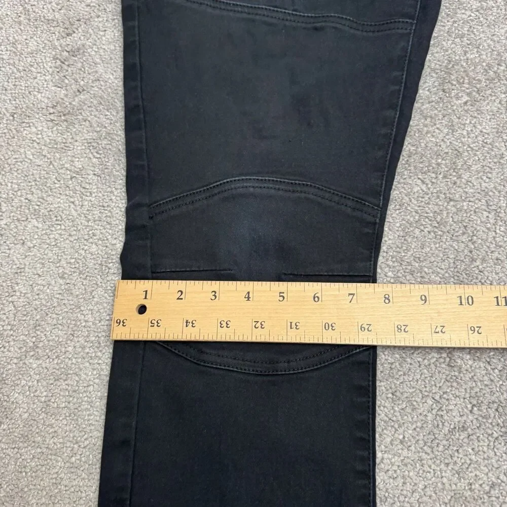 G Fried Slim Fit Straight Moto Denim Jeans Men 32x32 Black Paneled Biker Stretch